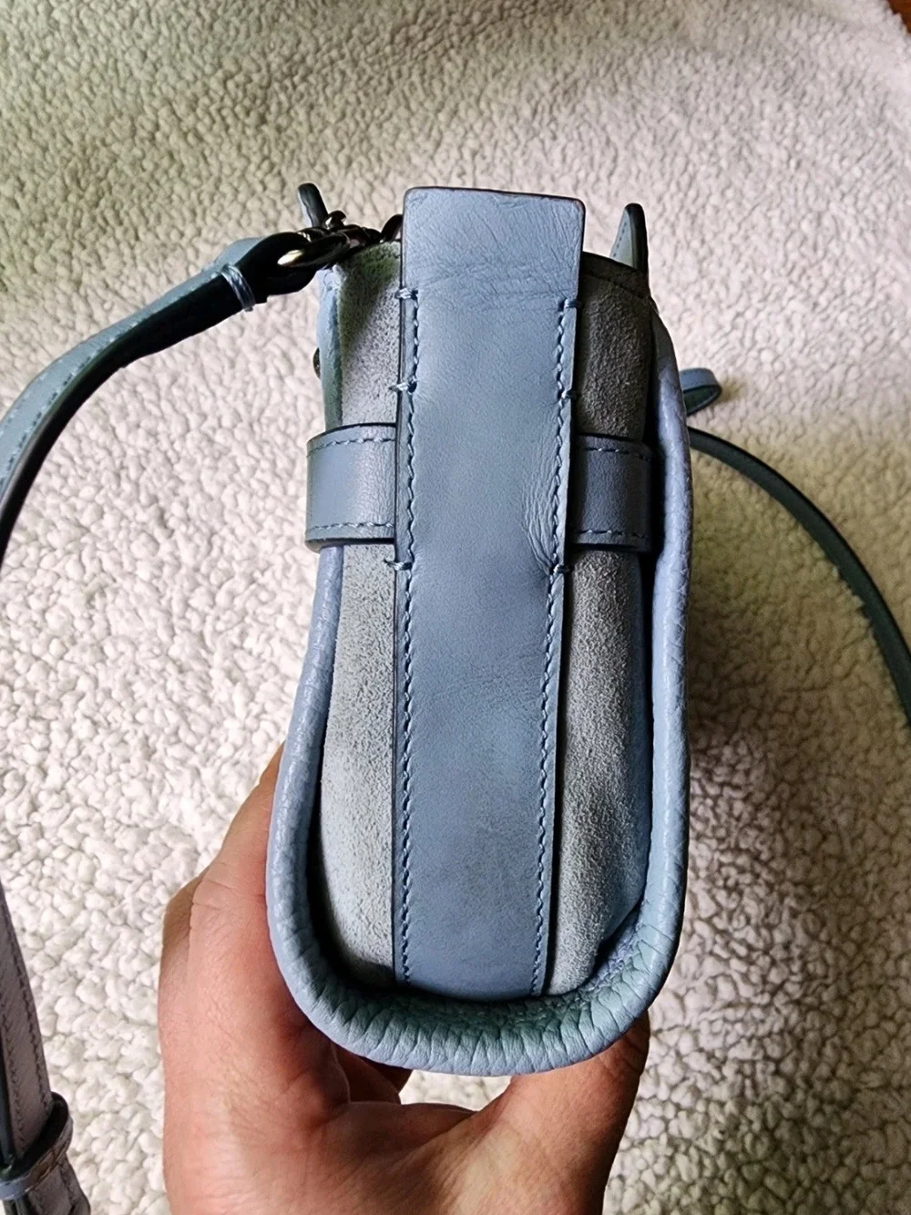 Coach Patchwork Crossbody Bag in Dusty Blue